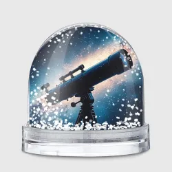 Игрушка Снежный шар Ночное небо и телескоп