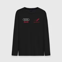 Мужской лонгслив хлопок Audi quattro красная ящерица