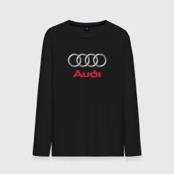 Мужской лонгслив хлопок Audi логотип