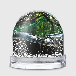 Игрушка Снежный шар Лодка в лесу