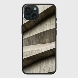 Чехол силиконовый для Apple iPhone 15 матовый Волны бетона
