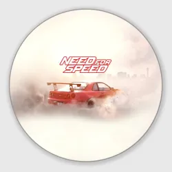 Круглый коврик для мышки NFS Nissan Skyline GT-R на закате