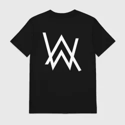 Мужская футболка хлопок Alan Walker лого на спине