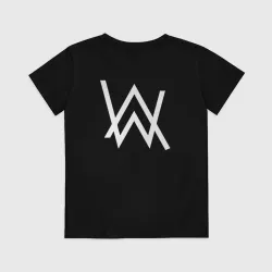 Детская футболка хлопок Alan Walker лого на спине
