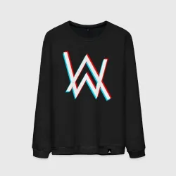 Мужской свитшот хлопок Alan Walker glitch neon