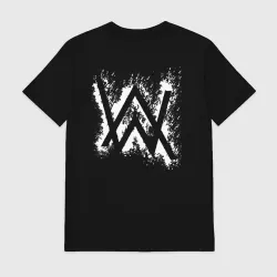 Мужская футболка хлопок Alan Walker брызги краски на спине