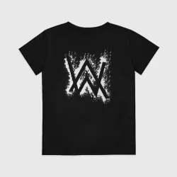 Детская футболка хлопок Alan Walker брызги краски на спине