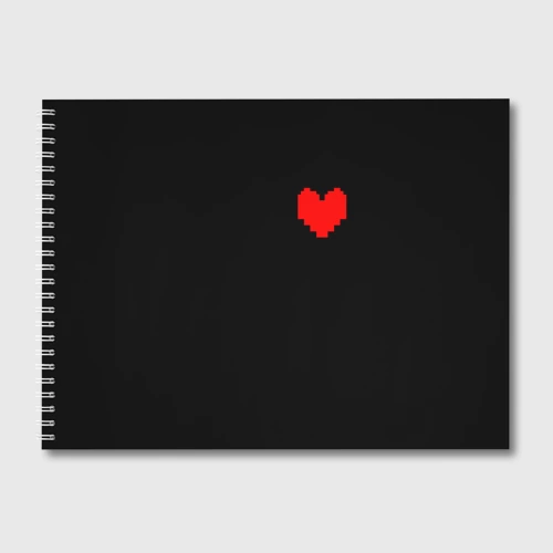Альбом для рисования Undertale heart любовь 