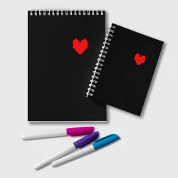 Блокнот Undertale heart любовь 