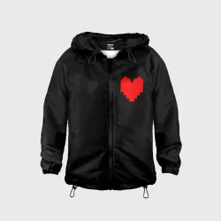 Детская ветровка 3D Undertale heart любовь 