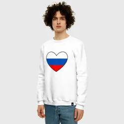 Мужской свитшот хлопок Я люблю Россию - фото 2