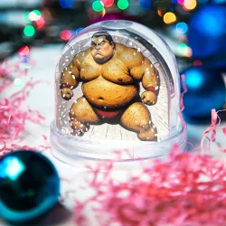 Игрушка Снежный шар Сумоист в действии - фото 2