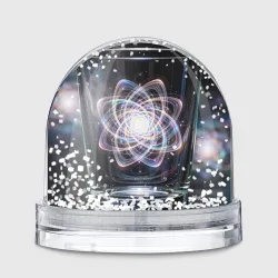 Игрушка Снежный шар Атом в стакане