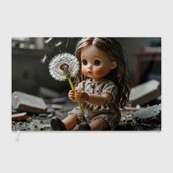 Флаг 3D Кукла с одуванчиком