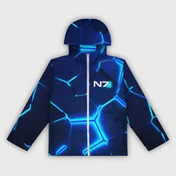 Женская ветровка 3D Mass Effect N7 неоновая броня