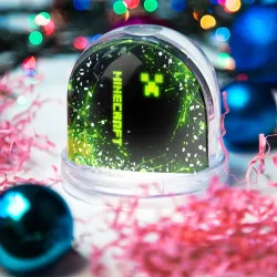 Игрушка Снежный шар Майнкрафт токсичный Крипер брызги - фото 2