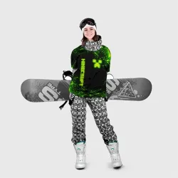 Накидка на куртку 3D Майнкрафт токсичный Крипер брызги - фото 2