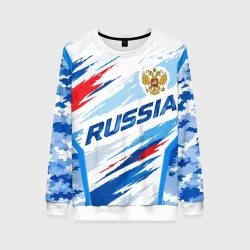 Женский свитшот 3D Яркая Россия