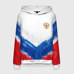 Женская толстовка 3D Флаг России красками