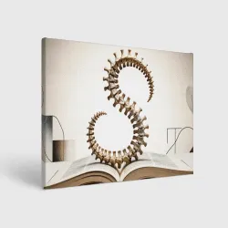 Холст прямоугольный Анатомическая книга