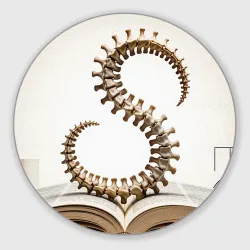 Круглый коврик для мышки Анатомическая книга