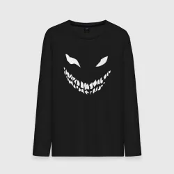 Мужской лонгслив хлопок Disturbed demon face название на спине 