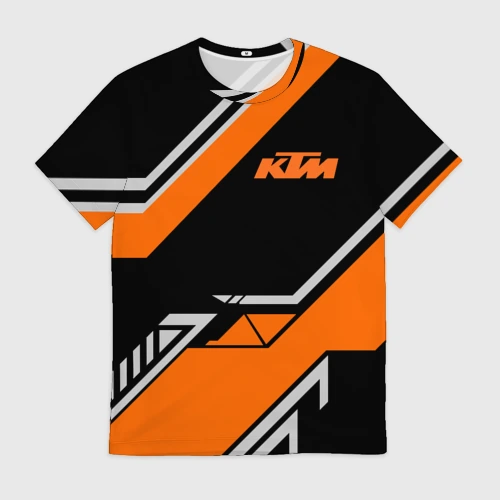 Мужская футболка 3D KTM geometry moto sport