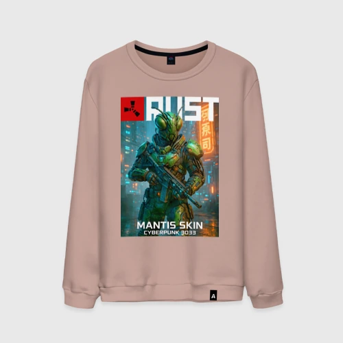 Мужской свитшот хлопок Mantis skin - Rust video game