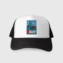 Кепка тракер с сеткой Shark skin - video game Rust cyberpunk