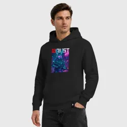 Мужская толстовка хлопок Rabbit skin - video game Rust neon glow - фото 2
