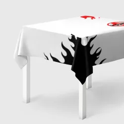 Скатерть 3D Киокушинкай чёрно-красный огонь карате