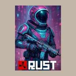 Мужской свитшот хлопок Video game Rust - Astronaut skin - фото 2