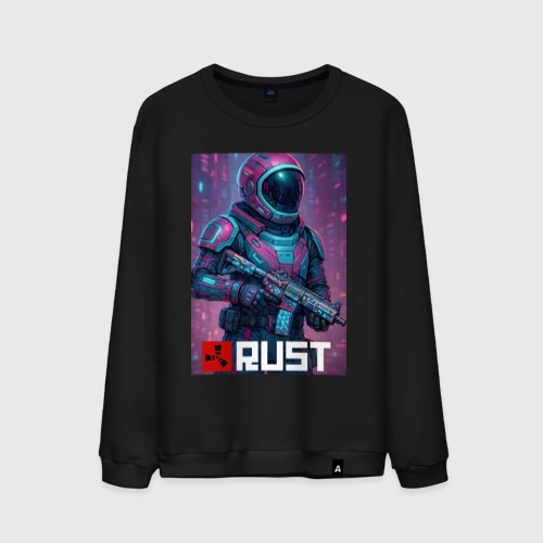 Мужской свитшот хлопок Video game Rust - Astronaut skin