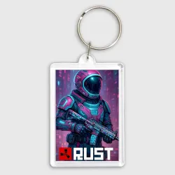 Брелок прямоугольный 35*50 Video game Rust - Astronaut skin