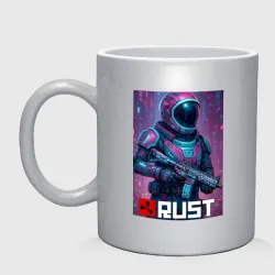 Кружка керамическая Video game Rust - Astronaut skin