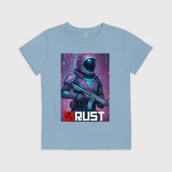 Детская футболка хлопок Video game Rust - Astronaut skin