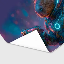 Бумага для упаковки 3D Capybara skin - video game Rust neon glow - фото 2