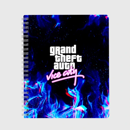 Тетрадь GTA Vice City огонь неоновой ночи 