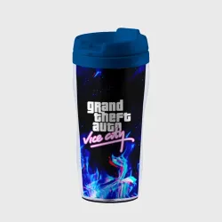 Термокружка-непроливайка GTA Vice City огонь неоновой ночи 