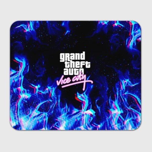 Прямоугольный коврик для мышки GTA Vice City огонь неоновой ночи 