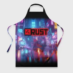 Фартук 3D Video game Rust - neon glow
