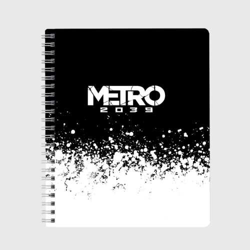 Тетрадь Metro 2039 брызги краски на чёрном