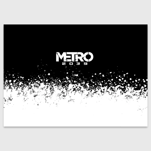 Поздравительная открытка Metro 2039 брызги краски на чёрном