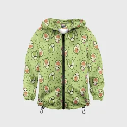 Детская ветровка 3D Avocado   паттерн