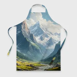 Фартук 3D Скалы и вершины
