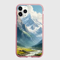 Чехол для iPhone 11 Pro матовый Скалы и вершины