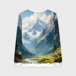 Женский свитшот 3D Скалы и вершины - фото 2