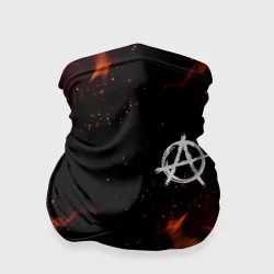 Бандана-труба 3D Анархия чёрный огонь 