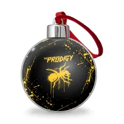 Ёлочный шар The Prodigy муравей жёлтые брызги краски