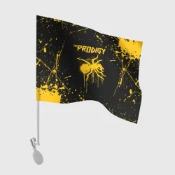 Флаг для автомобиля The Prodigy муравей жёлтые брызги краски
